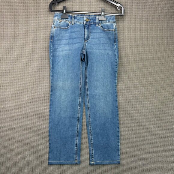 Talbots Womens Simply Flattering 5-Pocket Straight Leg Demin Jeans Size 2P - Picture 1 of 13